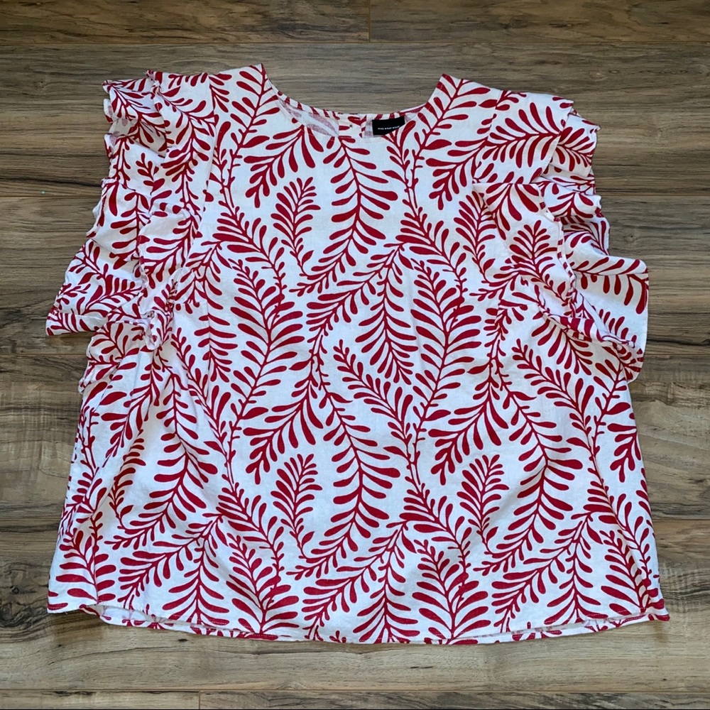 Who What Wear Ruffle Sleeve Top